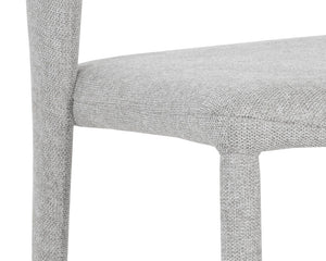 Sunpan Romina Dining Chair - Ultra Modern Open Back Design in Belfast Heather Grey, Perfect for Any Space