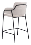 Marcel Counter Stool - Set of 2 Cream 109665 Zuo Modern