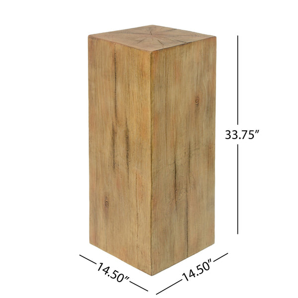English Elm Christopher Knight Home® - Retro Square-Column Side Table Set with Wood-Look MGO Finish, Stackable End Tables for Living Room Natural N770S372N98N99N