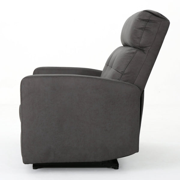 English Elm Christopher Knight Home® - Reclining Loveseat with Push-Back Recline, Plush Tufted Fabric Sofa, Compact Wall-Hugger Design Slate 61372.00MF