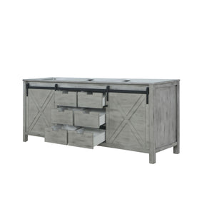English Elm Ash Grey Double Bath Vanity 80" W x 22" D - Solid Wood Frame, E0 Plywood, Soft-Close Drawers, Storage B2731P261001