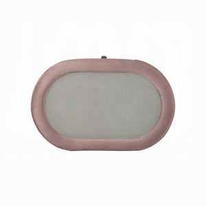 English Elm Velvet Pink Upholstered Nightstand with 2 Drawers on Chrome Tapered Legs — Chic Storage Accent (95) B016P257208