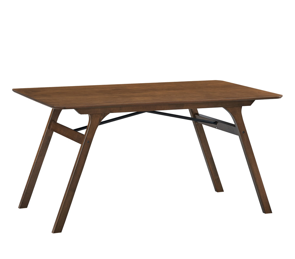English Elm Walnut Round Drop-Leaf Dining Table 35" Compact Solid Rubberwood Blend Warm Finish, Durable Walnut 38 L x 63 W x 6 H B2741P328572