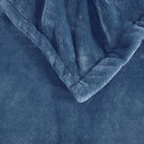 Beautyrest Heated Plush Casual Blanket BR54-0661 Sapphire Blue