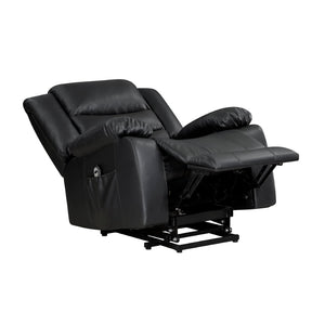 English Elm Modern Power Lift Recliner Chair Faux Leather Upholstery Standing Assist Living Room Black B011P202513