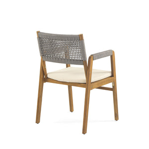 English Elm Christopher Knight Home® - Outdoor 7-Piece Acacia Wood Dining Set With Stylish Grey Rattan Legs & Plush Cushions For Comfort N773OD00046G