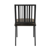 English Elm Brown and Black Slat Back Side Chair (Set Of 2)