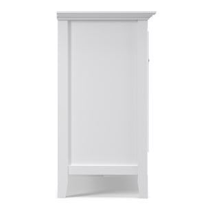 English Elm Amherst Shaker Pine Sideboard Wide Four Door Storage Cabinet for Dining Hallway White B136P481649