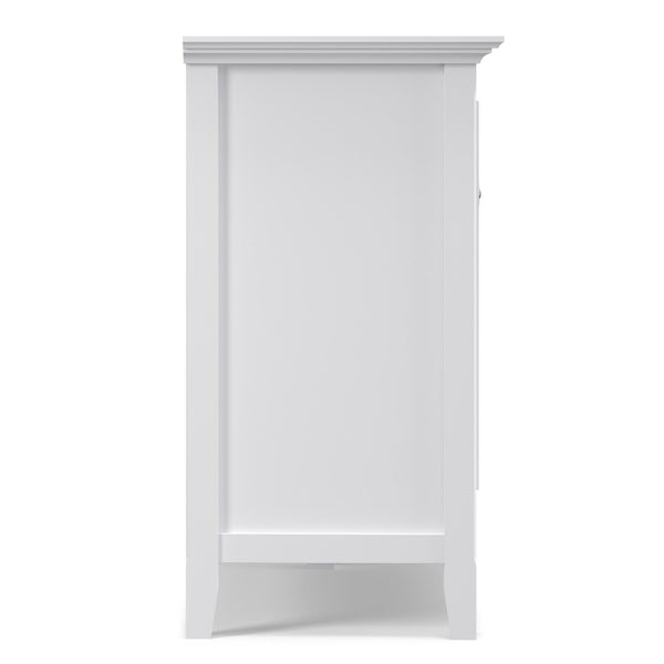 English Elm Amherst Shaker Pine Sideboard Wide Four Door Storage Cabinet for Dining Hallway White B136P481649