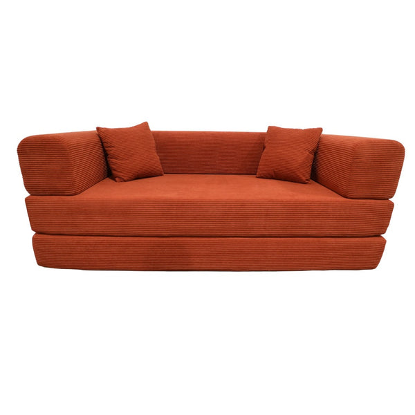English Elm Double Convertible Corduroy Sleeper Sofa High Density Foam Wide Armrest Studio Bed W3064P245391