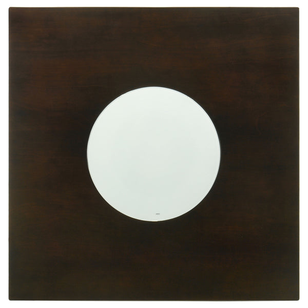 English Elm Tolland Cappuccino 5-Piece Counter Dining Set with Stemware Rack, Bottle Storage & Tan Upholstery B062S01021