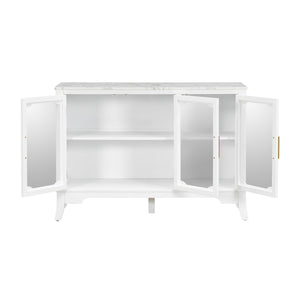 English Elm Christopher Knight Home® - Storage Cabinet - Stylish 3-Door White Design For Entryway, Living Room, Or Dining Area Storage Solutions N780P330602K