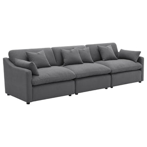 English Elm Greeley Armless Accent Chair with Performance Fabric and Foam Cushions for Modern Living B062P441446