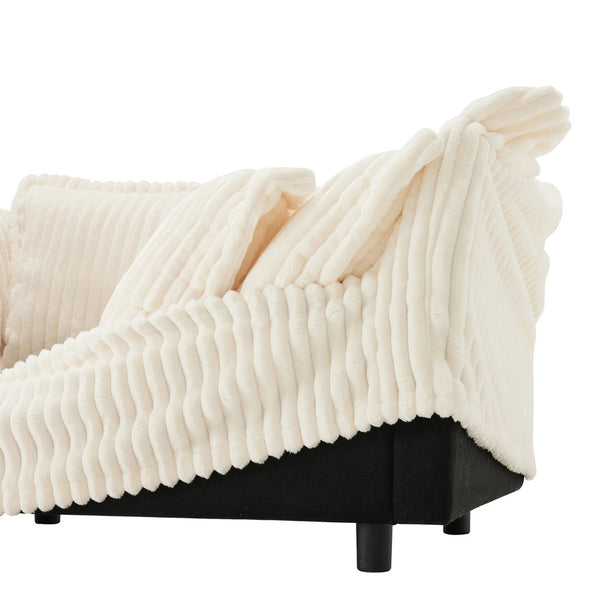 English Elm Koala Corduroy Sectional Sofa Deep Seat High Back Right Facing Living Room Piece W3041P240121