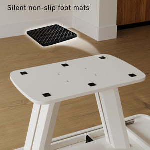 English Elm 62.99-78.74" Expandable Grey-White Dining Table With U-Shaped Legs - Modern Industrial Style For Home & Office P2 W2189S00751-GIGA