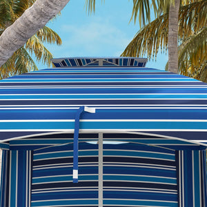 English Elm Outsunny 5.8' Portable Beach Umbrella: Stylish Ruffled Cabana With Double-Top, Vents & Carry Bag W2225P174251-GIGA