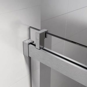 English Elm Top Rail Stainless Steel Shower Track with Buffer Brushed Nickel Bathroom Hardware W1573P232519
