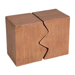 English Elm Christopher Knight Home® - MGO Rectangular Side Table Set of 2 – Durable MGO Outdoor Indoor Accent Stools, Weather-Resistant Patio Nesting End Tables Natural N770P341380N