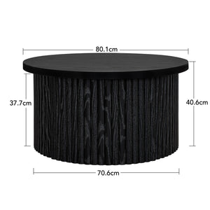 English Elm Coffee Table - Modern Round Accent Table With Flip-Top Storage For Stylish Living Room Spaces W688P248118
