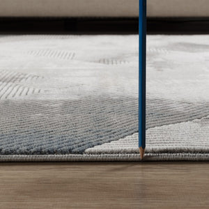 English Elm Geometrix Contemporary Area Rug – 7'10" X 10'6" In Gray & Ivory, Durable, Stain-Resistant Design B186P316840