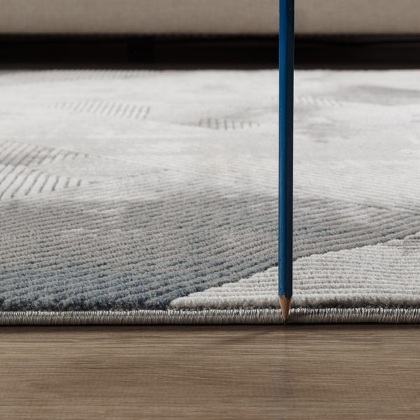 English Elm Geometrix Contemporary Area Rug – 7'10" X 10'6" In Gray & Ivory, Durable, Stain-Resistant Design B186P316840