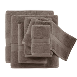 JLA Home Madison Park Signature - Ultra-Soft 100% Cotton Towels with 800 GSM Plush Pile, Antimicrobial Finish and Oeko-Tex Safety Mocha MPS73-441