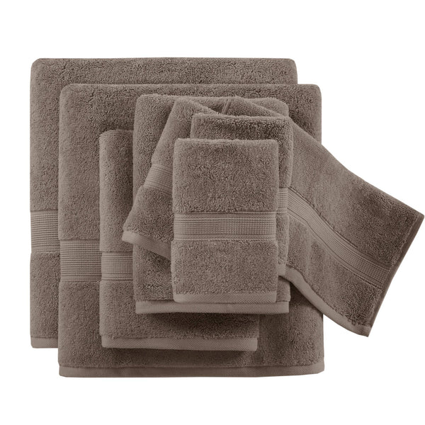 JLA Home Madison Park Signature - Ultra-Soft 100% Cotton Towels with 800 GSM Plush Pile, Antimicrobial Finish and Oeko-Tex Safety Mocha MPS73-441