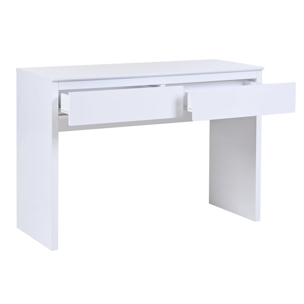 English Elm Modern Two-Drawer Dressing Table with Storage Shelves, MDF Construction, Multiroom Vanity Desk W2565P254277