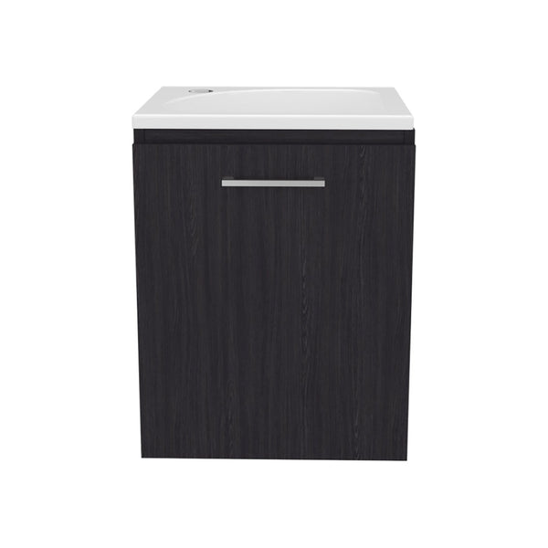 English Elm Summit Floating Wall Mount Vanity Cabinet Matte Finish Modern Bathroom Storage Black B092P439899