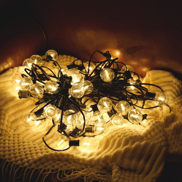 English Elm 197ft Outdoor Led String Lights 100 G40 Shatterproof Bulbs Warm Amber Patio Glow W1340P425345