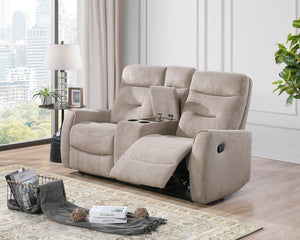 English Elm Paterson Microsuede Velvet Reclining Loveseat with Center Console and Cup Holders B078P497899