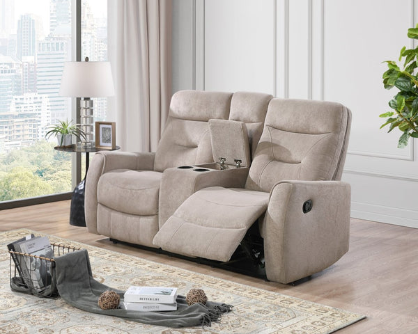 English Elm Paterson Microsuede Velvet Reclining Loveseat with Center Console and Cup Holders B078P497899