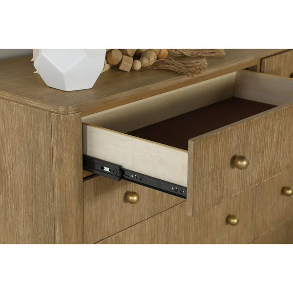 English Elm Stevie Sand Wash/Grey 4-Piece Queen Bedroom Set - Mid-Century Modern Style With Smart Storage Solutions B062S01175-GIGA