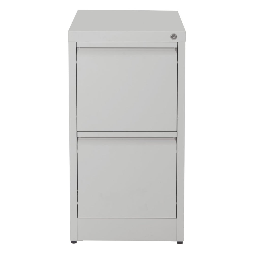 OSP Home Furnishings 2-drawer Metal File Cabinet Fully Assembled for Office Storage and Letter Size Filing 2-Drawer VF2DR-G