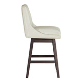 OSP Home Furnishings Allingham 26" Swivel Stool Cream / Dk Walnut