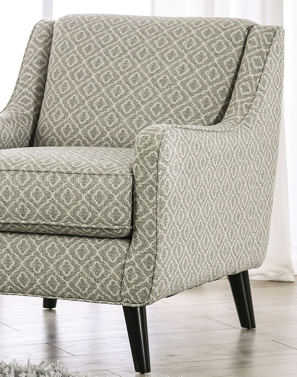 English Elm Transitional High Back Stripe Chair with Rolled Arms for Coastal Comfort and Supportive Seating Appeal Gold,Gray 32 L x 35 W x 30 H B2741P378479