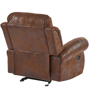 English Elm Christopher Knight Home® - 40.75" Wide Suede Manual Glider Recliner Chair with Rolled Arms, Microfiber Comfort & Infinite Positions Brown N763P264499D