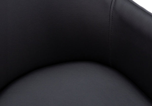 English Elm Dining Chair Set Of 2 - Contemporary Upholstered Side Chairs In Black Faux Leather For Modern Spaces B2710P218840