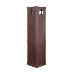 English Elm Corner Lighted Curio Cabinet with Mirrored Back Glass Shelves Classical Living Room Display Cherry W2275P194425