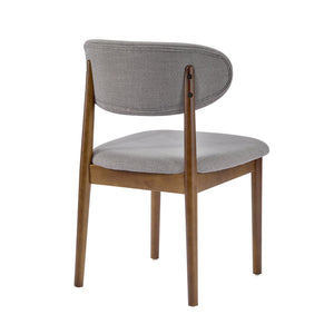 English Elm Christopher Knight Home® - Contemporary Grey Upholstered Side Chairs - Set Of 2 With Walnut Legs For Modern Dining Comfort N768P331579G