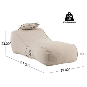 English Elm Christopher Knight Home® - Lemoore Outdoor Bean Bag Lounge Chairs Set Of 2 - Cloud-Like Comfort, Durable & Weather-Resistant N775P265563B-S2