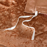 Intelligent Design Felicia Glam/Luxury Velvet Duvet Cover Set with Throw Pillow ID12-2411 Rust