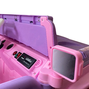 English Elm 24v Two Seat Kids Ride on Car with 4wd Motor Remote Control and Led Lights Pink W509P378207