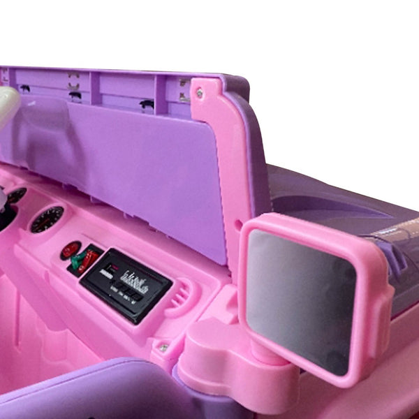 English Elm 24v Two Seat Kids Ride on Car with 4wd Motor Remote Control and Led Lights Pink W509P378207