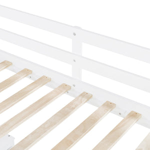 English Elm Twin Loft Bed with Built-in Desk Wardrobe and Drawers Solid Pine Space Saver White LT000301AAK-2