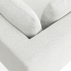 English Elm Jasmine Cloud Grey Corner Sectional Sofa & Ottoman — Handcrafted Performance Fabric, Reversible Cushions (96) B136P199246