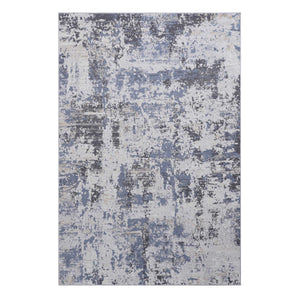 English Elm Loom & Luxe 6X9 Grey/Denim Abstract Area Rug - Stylish, Non-Shedding, Stain Resistant For Modern Homes B335P289505