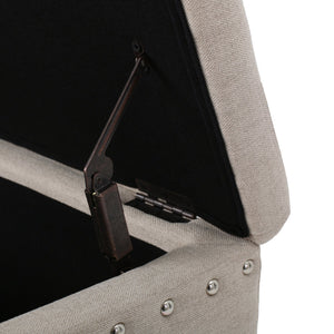 English Elm Christopher Knight Home® - STORAGE Ottoman Bench with Lift-Top Hidden Compartment, Upholstered Fabric, Modern Entryway Seating Wheat 60581.00CRM