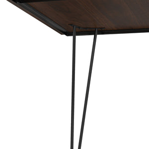 English Elm Hunter Dining Table - 66"x40" Walnut Veneer Top, Black Hairpin Legs, Handcrafted Industrial Style Durable Elegant B136P266898