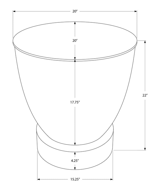 English Elm Accent Table - Contemporary White Metal Drum Design For Living Room & Bedroom - Versatile & Chic B2710P219454